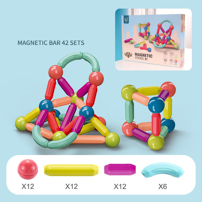 Magnetic Building Sticks & Blocks Set