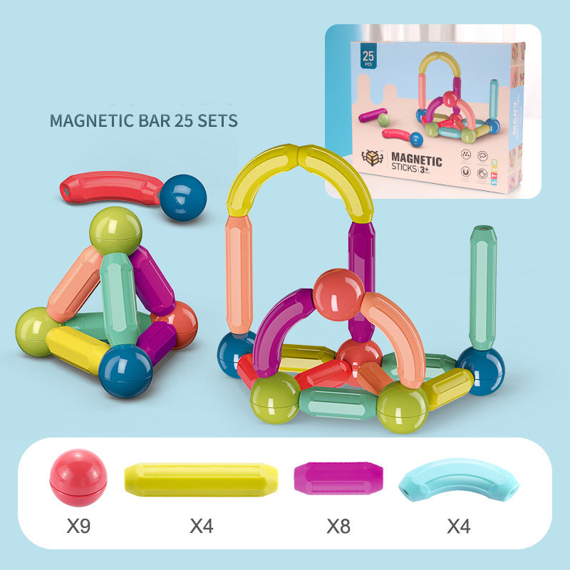 Magnetic Building Sticks & Blocks Set