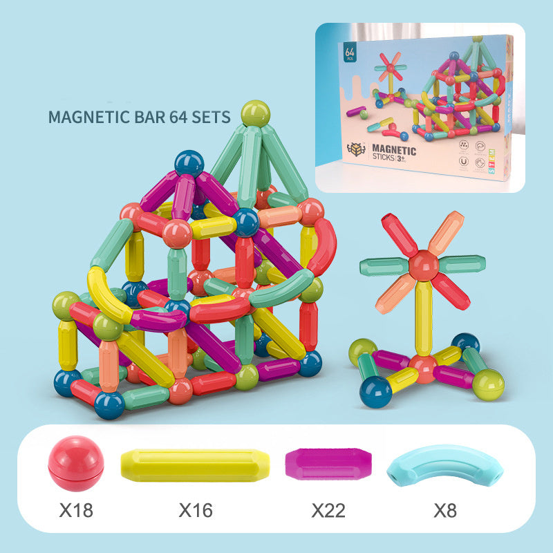 Magnetic Building Sticks & Blocks Set