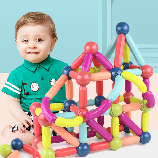 Magnetic Building Sticks & Blocks Set